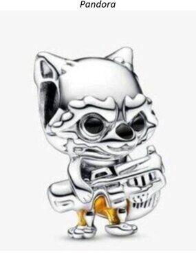 Marvel Guardians of the Galaxy Rocket Raccoon Charm, 925 Sterling Silver Charm
